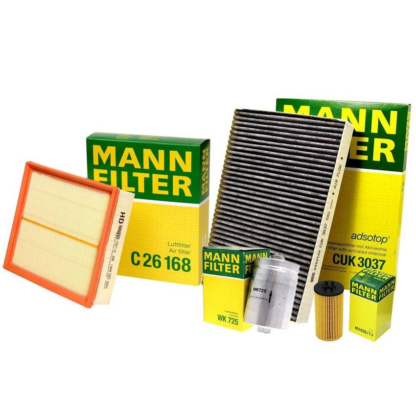 Audi Air / Cabin Air / Fuel / Engine Oil Filter Kit 4B0819439C - MANN-FILTER 3739274KIT